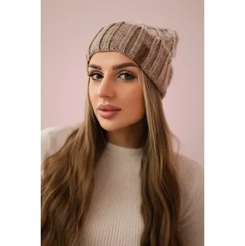 Čepice Milano fleecová čepice K203 ecru melange+dark beige UNI