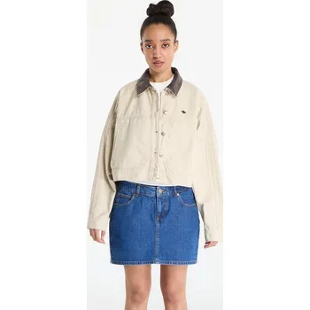 Pánská bunda Bunda adidas P Ess Canvas Tracktop Jacket Stone Khaki XS