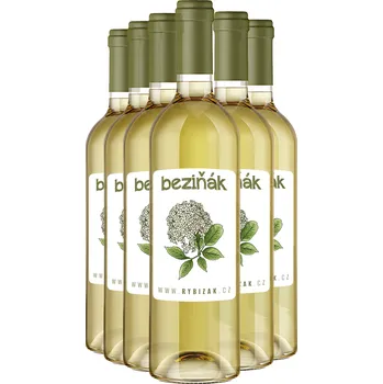 Sada 6 Beziňáků 11,5 % alk. 6x víno z květů černého bezu | Rybízák.cz 6x Beziňák 0,75l