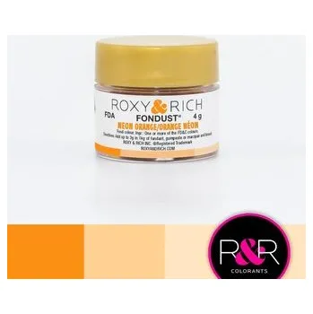 Potravinářské barvivo Prachová barva 4g neonově oranžová - Roxy and Rich