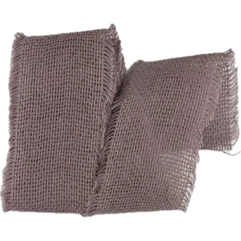 Stuha Stuha bavlněná VILLAGE SOUL Lavender levandulová 60mm x 2m (15,-Kč/m) (Stuha bavlněná, barva levandulová, oboustranná, s třásnitými okraji)