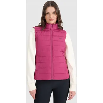 Dámská vesta Vesta prošívaná vesta s syntetickou výplní - růžová