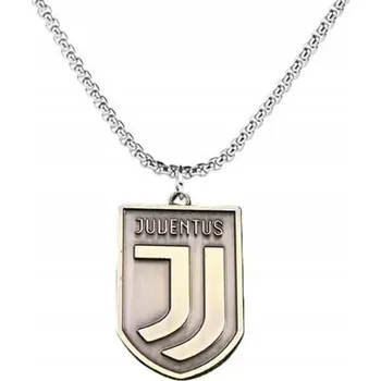 Náhrdelník Pánský náhrdelník Řetízek z chirurgické Ocel s fotbalovým znakem Juventus Turín