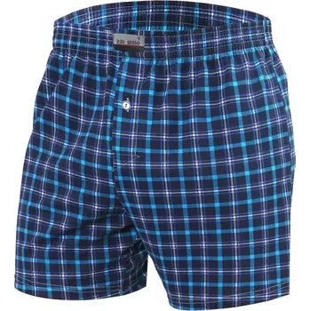 Boxerky Pánské boxerky PANTHER MAXI TMAVĚ MODRÁ/TYRKYSOVÁ/BÍLÁ 4XL