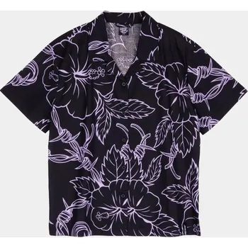 SANTA CRUZ košile - Mono Cabana Shirt Black/Lavender (BLACK/LAVENDER)
