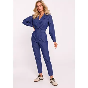Dámský overall M801 Zavinovací overal - modrý EU XL