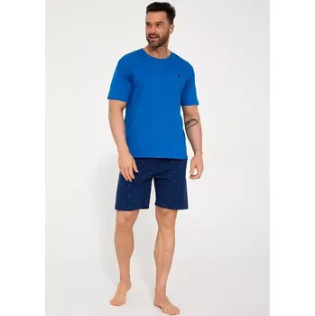 Pánské pyžamo Pyžamo Cornette 326/208 Toucan kr/r S-2XL pánské tmavě modrá XXL