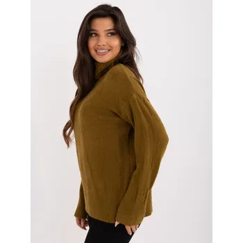 Dámský svetr Jumper AT SW 2342 1.35 olivově zelená jedna velikost