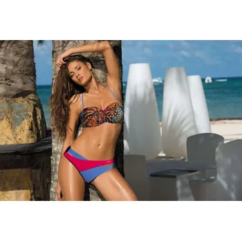 Dámské plavky Margaret Nero-Ortensia Blu-Fresia plavky M-377 (3) - Marko M