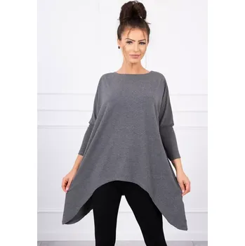 Dámská košile Oversize halenka grafitová melanž UNI