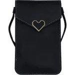 Kabelka na mobil Heart s popruhem černá