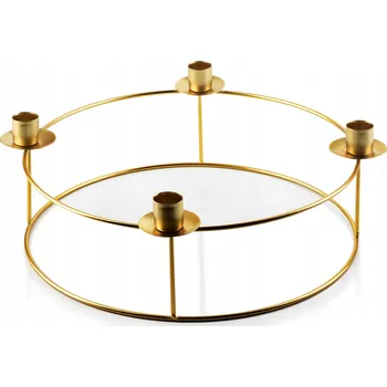 Svícen Zlatý svícen kandelábr glamour na 4 svíčky