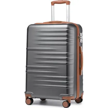 British Traveller K2391L Kufr spinner 64cm Šedá ABS