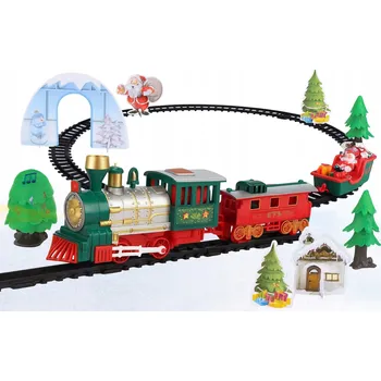 Vláček a vláčkodráha Elektrická vláčkodráha s kouřem – velká sada vláček, koleje, lokomotiva