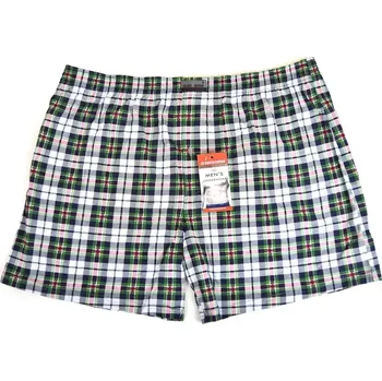 Pánské spodní prádlo Pánské boxerky PANTHER MAXI Č. 16 BÍLÁ/MODRÁ/HNĚDÁ 3xl