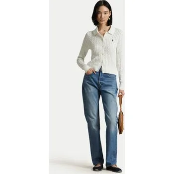 Dámský svetr Polo Ralph Lauren Kardigan 211971881001 Bílá Slim Fit XXL