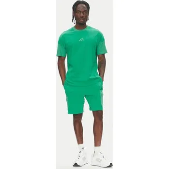 adidas Sportovní kraťasy ALL SZN French Terry Colorblock JN9485 Zelená Regular Fit XXL