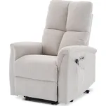 Vikio Relaxační masážní křeslo vyhřívané krémová látka AKR104K ZA AKČNÍ CENU