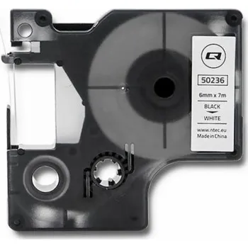 Pásek do tiskárny Qoltec qoltec páska na dymo d1 43613 | 6 mm x 7m | Bílý/černý tisk