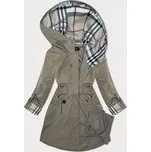 Bunda parka ve světlé khaki barvě s ozdobnou podšívkou BH Forever (3) (BH-2401BIG) odstíny zelené 52
