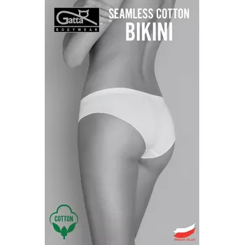 Kalhotky Dámské kalhotky Gatta Seamless Cotton Bikini 41640 bílá XL