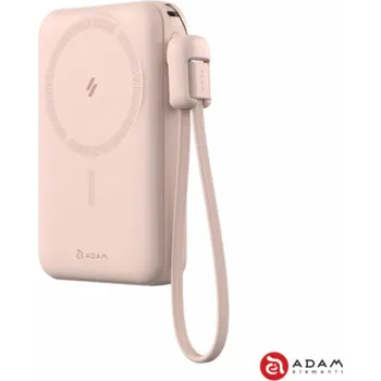 Powerbanka Adam Elements Vionta C2 Pro - Magnetická bezdrátová powerbanka pro iPhone/Apple Watch 10000 mAh růžová