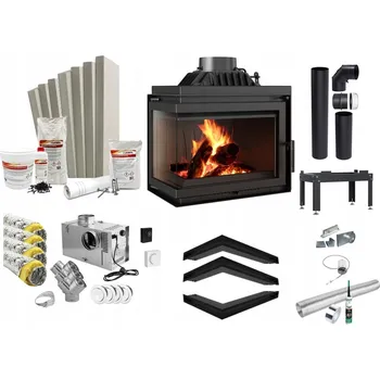 Krbová vložka Krbová vložka Kratki SIMPLE 8 kW rohová levá s příslušenstvím