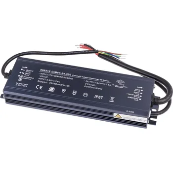 Příslušenství pro LED osvětlení Stmívatelný napěťový zdroj DIM67 24V 300W