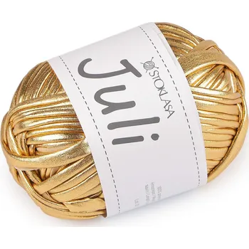 Příze Pletací příze Juli metalická 100 g Varianta: 3 (2) zlatá, Balení: 1 ks