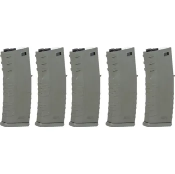 Sport Set Mid-Cap zásobníků pro M4 - olivový, polymer, tlačný, 120bb, 5ks, Specna Arms