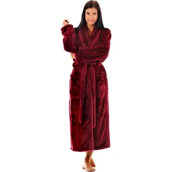 Dámské oblečení Dámský župan LIlly extra 2120 vínová - Vestis XL