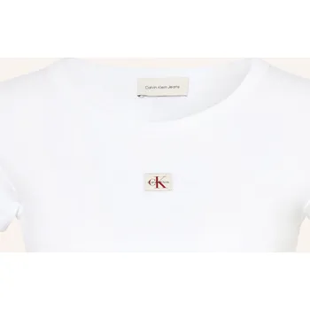 Dámské tričko Calvin Klein Jeans Dámské Krátké Tričko, bílá, 42