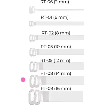 Těhotenské spodní prádlo Silikonová ramínka Julimex RT 08 14mm transparentní 14 mm