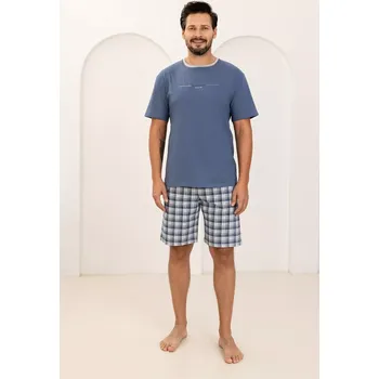 Pánská móda Pyžamo Regina 502 cr/r 2XL W26 pánské Modrá XXL