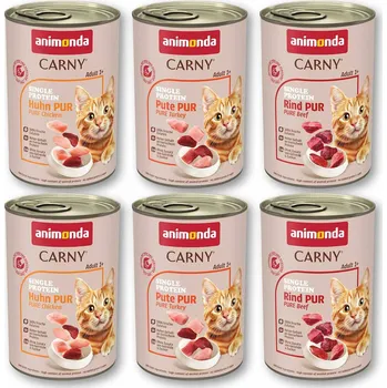 Krmivo pro kočku Animonda Carny Adult, směs čistého masa 6x400g