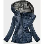 Tmavě modrá dámská bunda s prošíváním (BR0121) odstíny modré 48