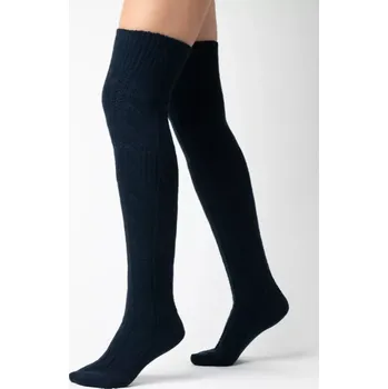 Pánské oblečení Vlněné dámské nadkolenky 089 tmavě modrá 35-37