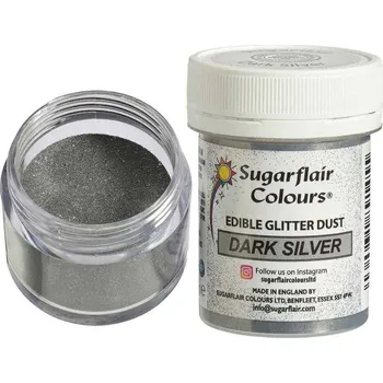 Sugarflair Anglie Třpyt dark silver 10g - Sugarflair | Cukrářské potřeby