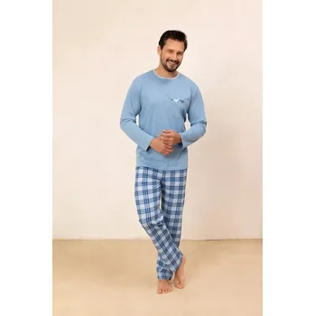 Pánská móda PÁNSKÉ PYŽAMO 488 BIG J/25 Modrá 2XL