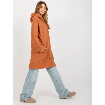 Dámský kabát Dámský kabát RV PL 8449.98P tmavě oranžový S/M