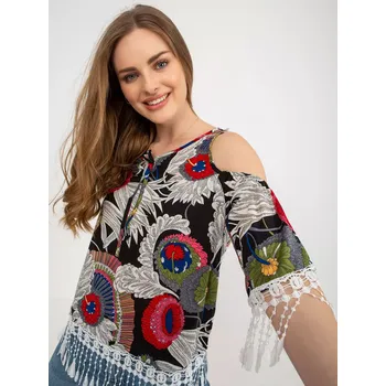 Dámská košile Halenka AT BZ 2601.67 černá jedna velikost