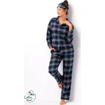 Pyžamo Key LNS 431 B25 long/r S-XL dámské rozepínací tmavě modrá S