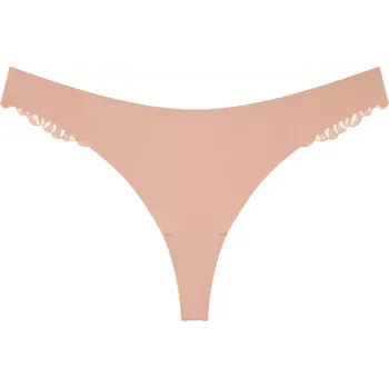 Dámské spodní prádlo Dámská tanga Pretty Micro String - BROWN - sv. hnědé 00EP - TRIUMPH BROWN S
