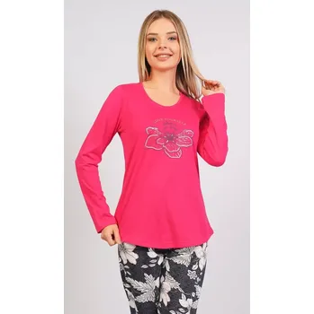 Pánská móda Dámské pyžamo dlouhé Martina malinová XXL