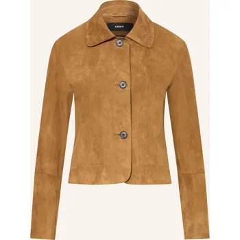 Dámský kabát Arma Dámská Kožená Bunda, světle hnědá, 38