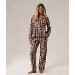 Pyžamo Atlantic NLP-505 dlouhé/r S-2XL pruhované levandulová-ecru XL