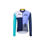 Trek pánský cyklistický termodres s dlouhým rukávem replika Santini týmu Driftless, tmavě modrý - L