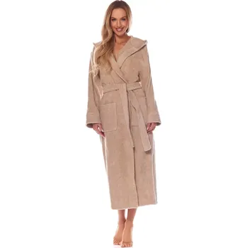 Dámské oblečení Dlouhý dámský župan L&L 2102 S-2XL Béžová L-170/102/110