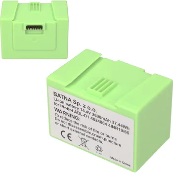 Záložní baterie *Baterie ROOMBA E5,E6,I3,I4,I6,I7,I8,J5,J6,J7,J8 14.4V 2600mAh (Postarejte se o výkon svého vysavače Roomba s novou baterií 14,4 V 3000 mAh. Výměnou baterie získá váš robot delší dobu provozu a větší sací výkon pro důkladnější úklid.)