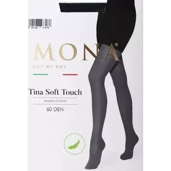 Dámské punčochy Dámské punčochové kalhoty Mona Tina Soft Touch 60 den 2-4 grafit 3-M